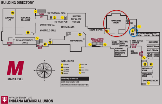 Figure 5: Main Level route to the Frangipani Room